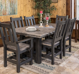 Amish Rough-Cut Maple Dining Set