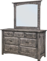 Volcano Grey Rough-Cut Handcrafted Dresser