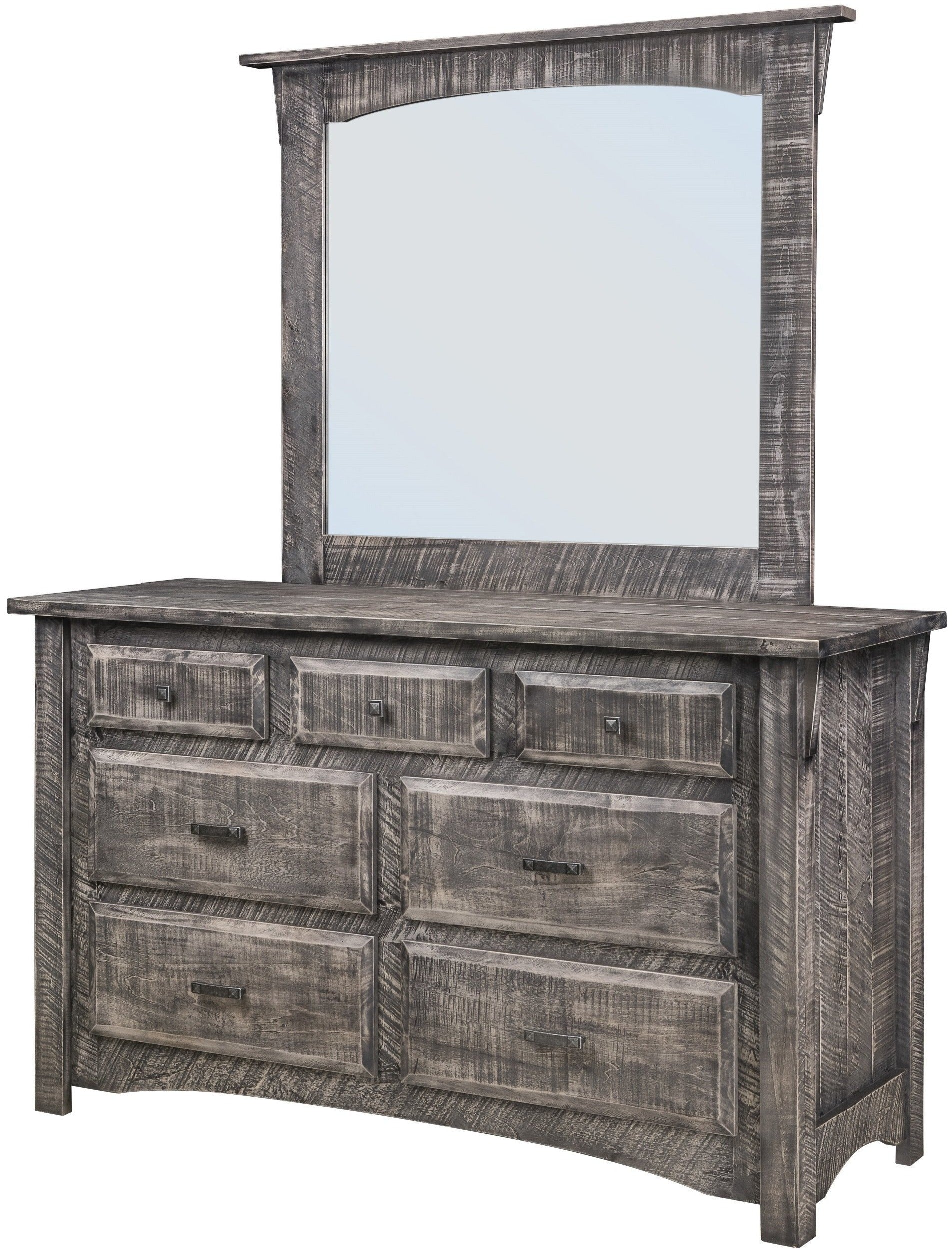Volcano Grey Rough-Cut Handcrafted Dresser