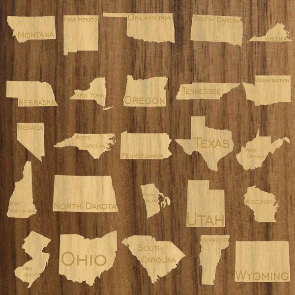 Walnut Wood Pocket Notebook with Maple State Inlay