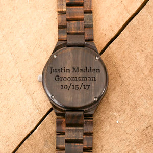 Custom Engraved Wood Watch