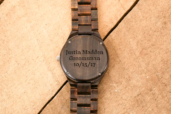 Custom Engraved Wood Watch