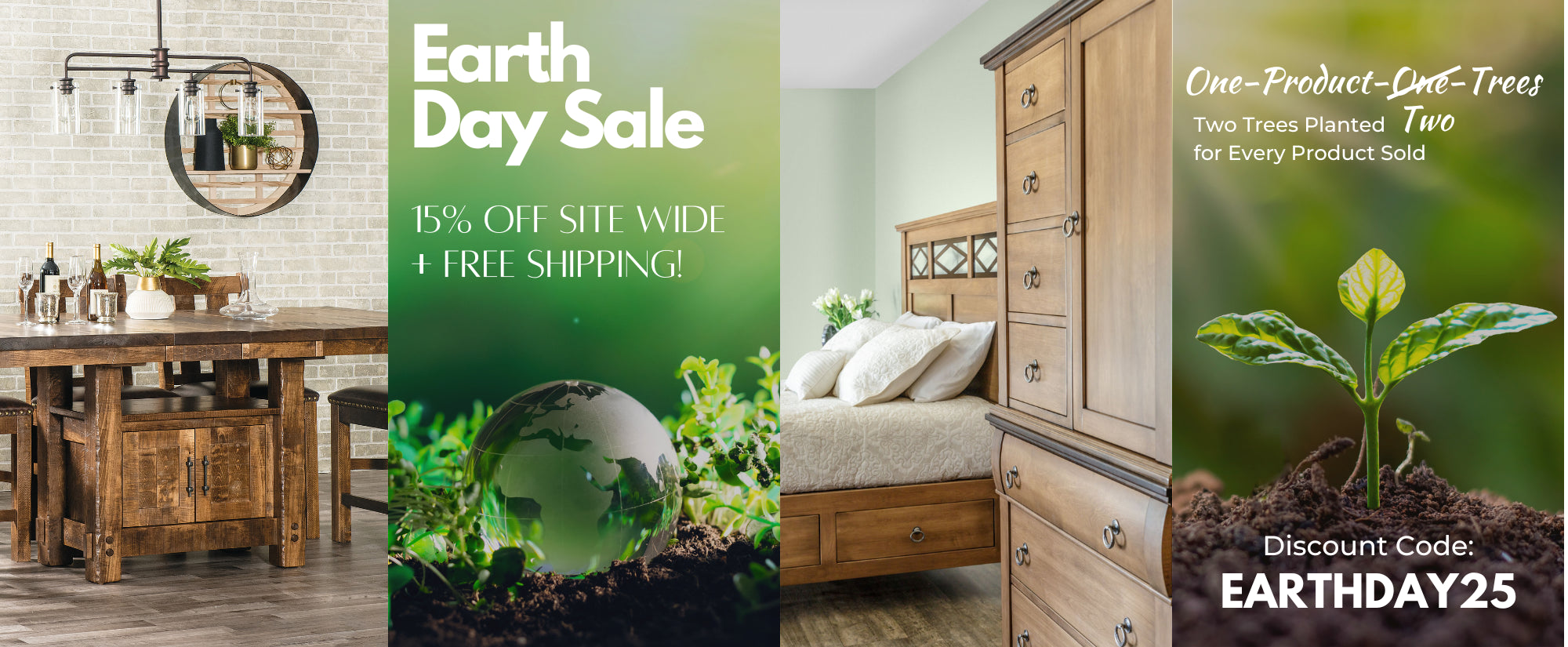 Earth Day Sale at The Wood Reserve Furniture Co.